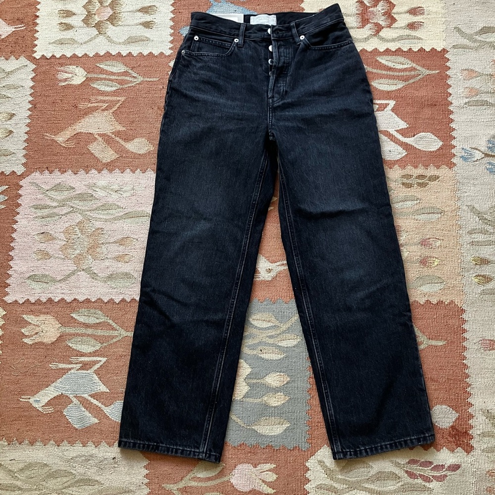 Everlane Rigid Way High Black Jeans